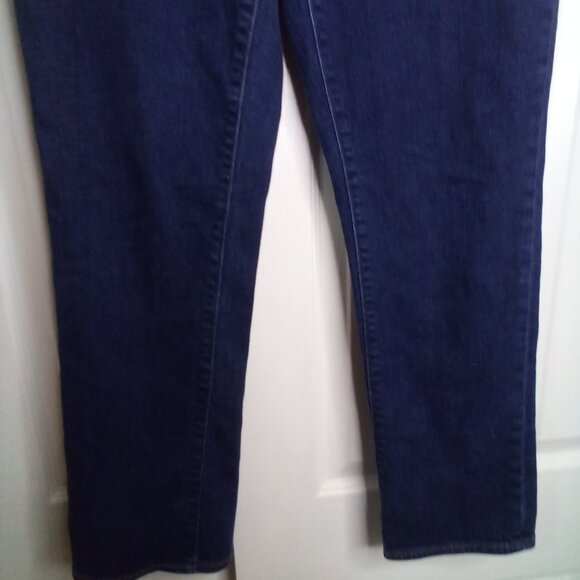 Lands' End Women's Straight Leg Jeans - Dark Blue - Picture 5 of 13